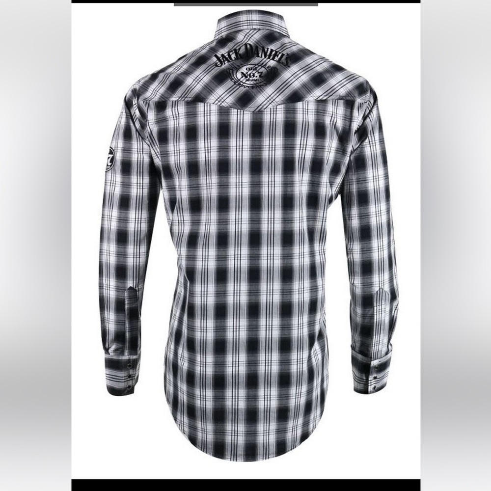 Jack Daniel's Pearl Snap Western Button up. - Picture 2 of 9